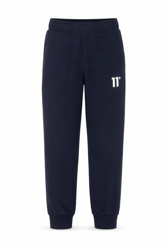 11 Degrees Boys Blue Jogger Trousers 8-10 Years Cotton Blend Fleece