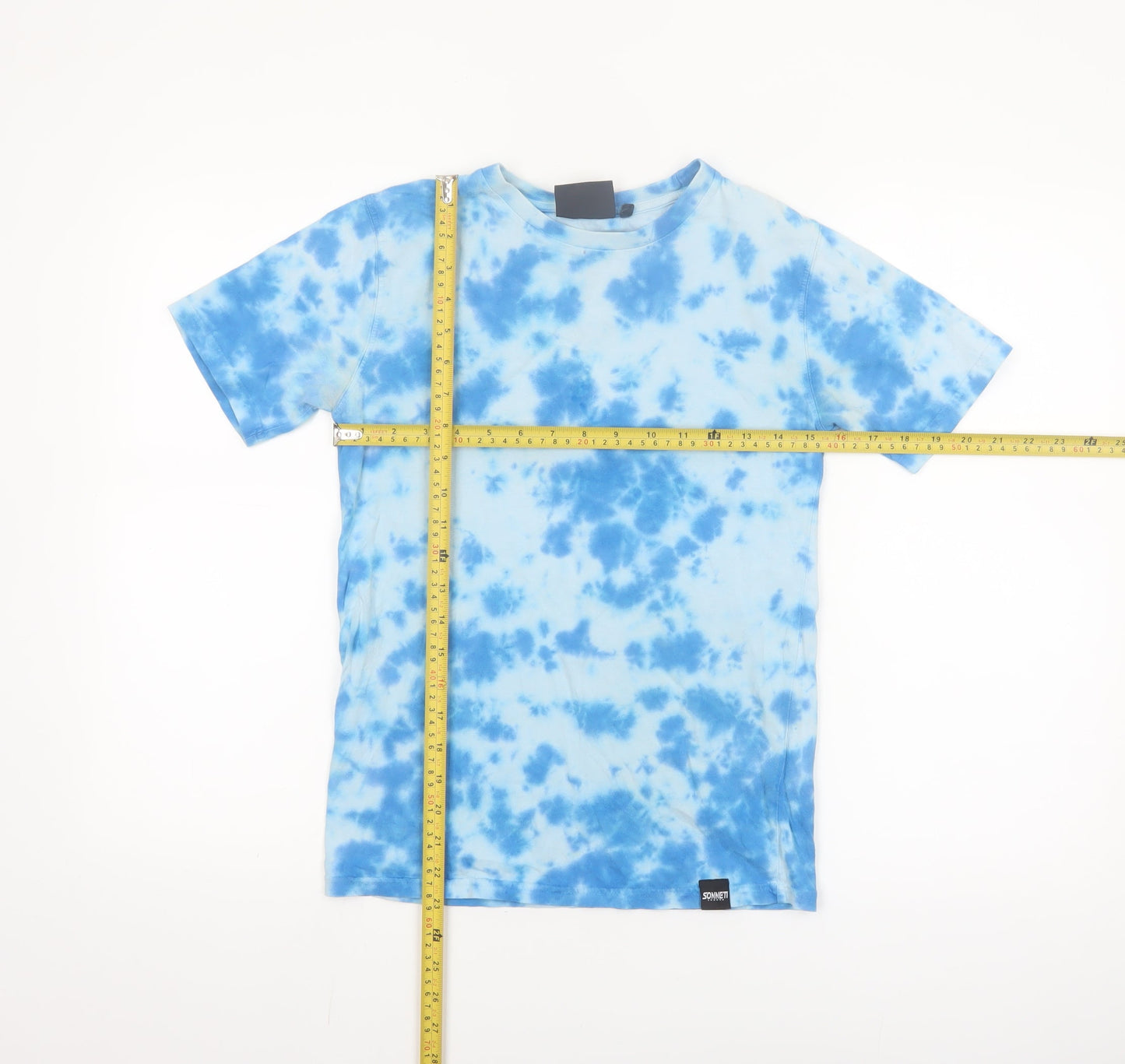 Sonnet London Boys Blue Tie-Dye Cotton Short Sleeve T-Shirt 10-12 Years