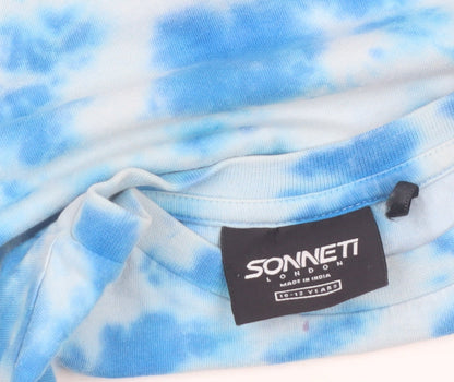 Sonnet London Boys Blue Tie-Dye Cotton Short Sleeve T-Shirt 10-12 Years