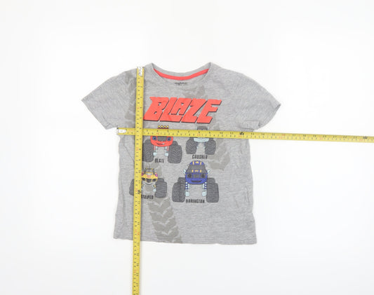 Nickelodeon Boys Grey Blaze and the Monster Machines T-Shirt 6-7 Years