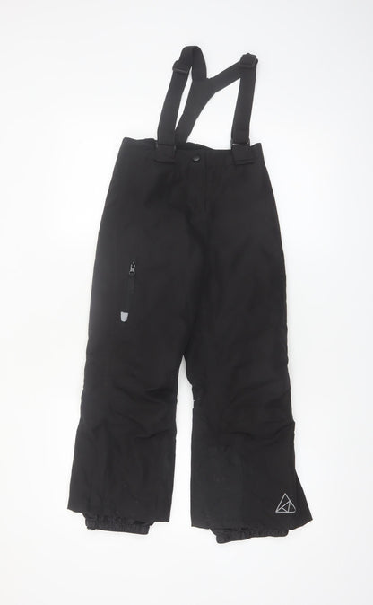 Crivit Boys Black 6-7 Years Waterproof Insulated Snow Pants Ski Trousers