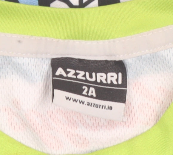 Azzurri Boys Multicoloured Graphic Sports T-Shirt 2 Years Lightweight Jersey