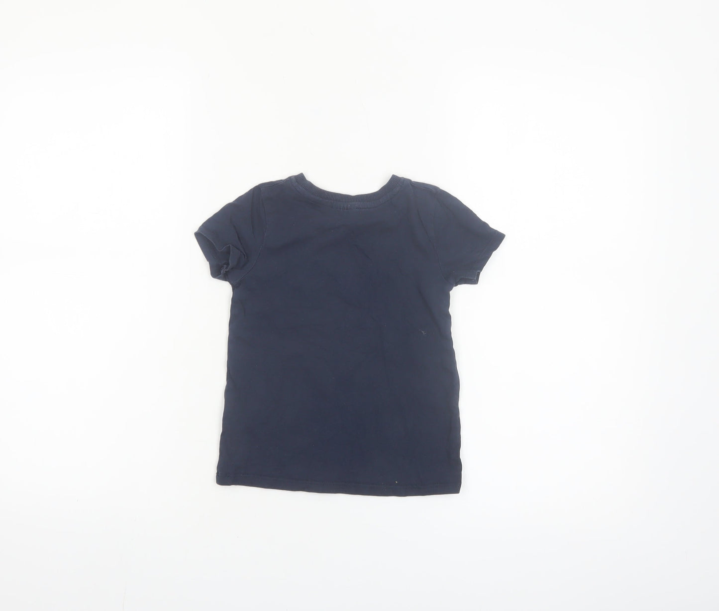 So Cute Boys Blue Types of Boats Graphic Cotton Short Sleeve T-Shirt 2-3 Years