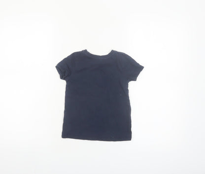 So Cute Boys Blue Types of Boats Graphic Cotton Short Sleeve T-Shirt 2-3 Years