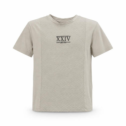 Next Boys Beige XXIV Seven Embroidered Cotton T-Shirt 8 Years