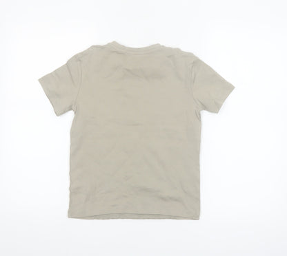 Next Boys Beige XXIV Seven Embroidered Cotton T-Shirt 8 Years