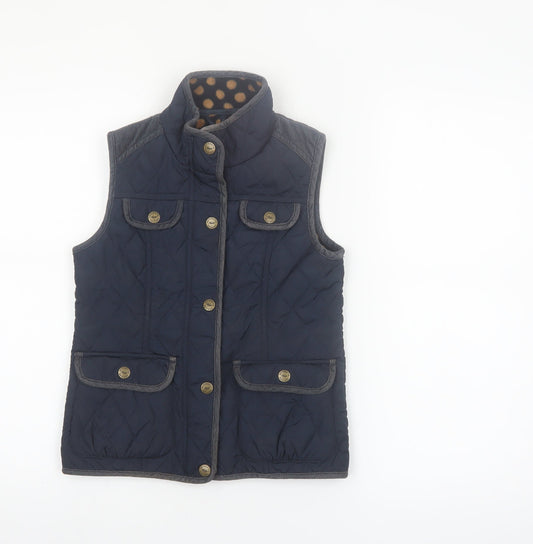Next Boys Blue Quilted Waistcoat 7-8 Years Sleeveless Padded Gilet