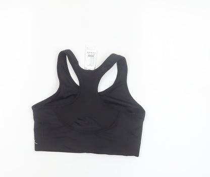 Decathlon Women Black Small Racerback Sports Bra with Rhinestones