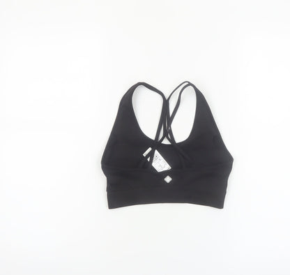 Decathlon Women's Black Medium Support Crossback Sports Bra S 34B