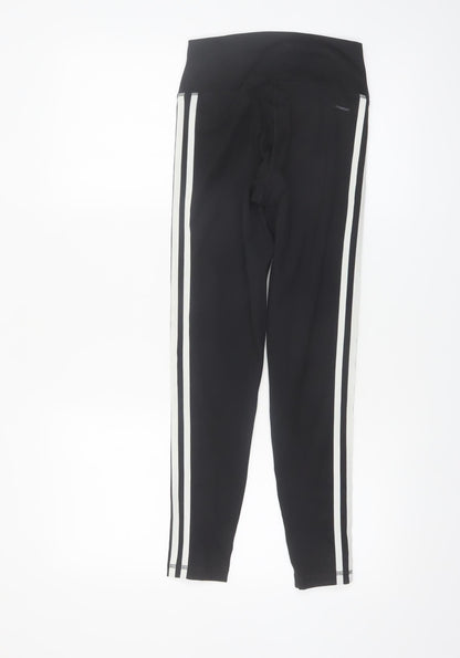 Adidas Womens Black S Slim Fit Stretch Sports Leggings