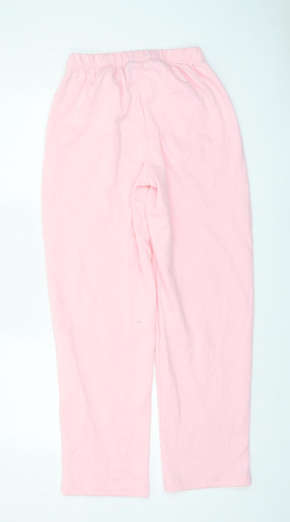 Pieces Womens Pink XS Straight Sweatpants Cotton Blend