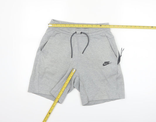 Nike Men's Grey XS Sweat Shorts with Drawstring and Pockets