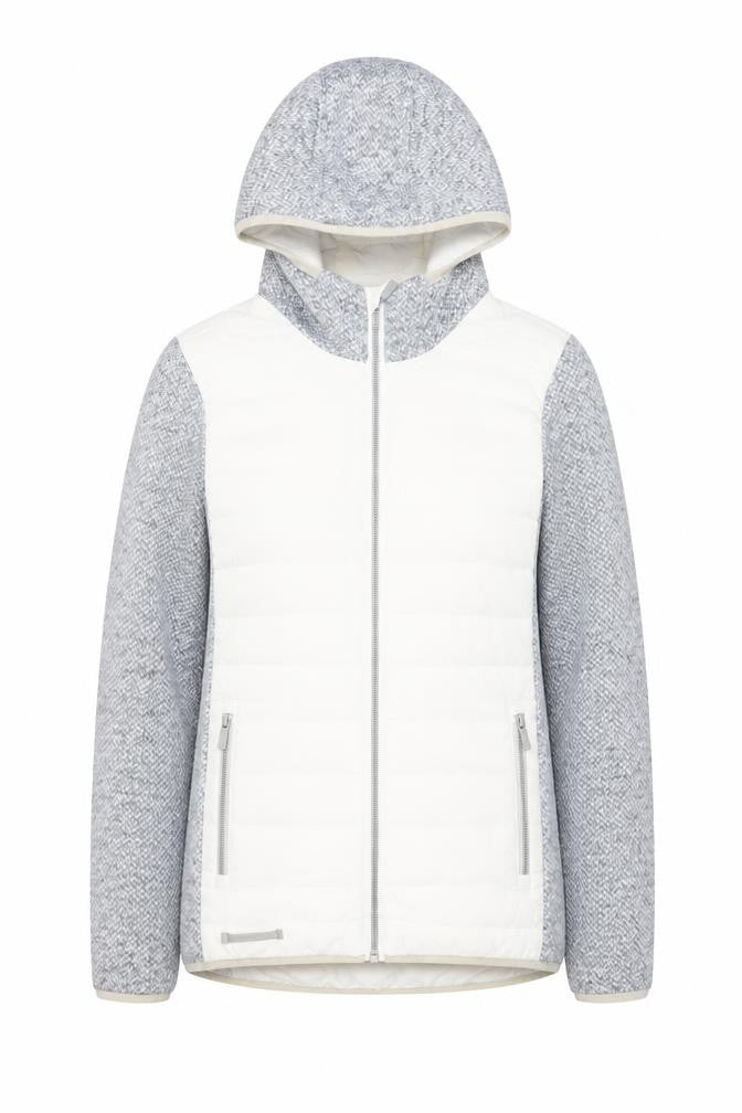 McKINLEY Womens Grey Hooded Puffer Jacket Size 12 Lined Full Zip