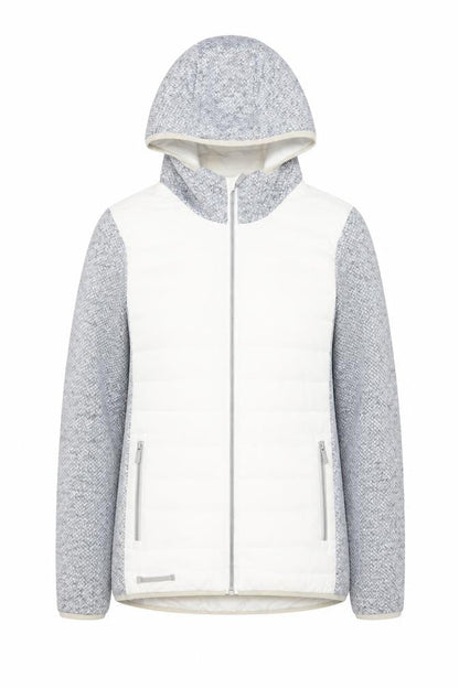 McKINLEY Womens Grey Hooded Puffer Jacket Size 12 Lined Full Zip
