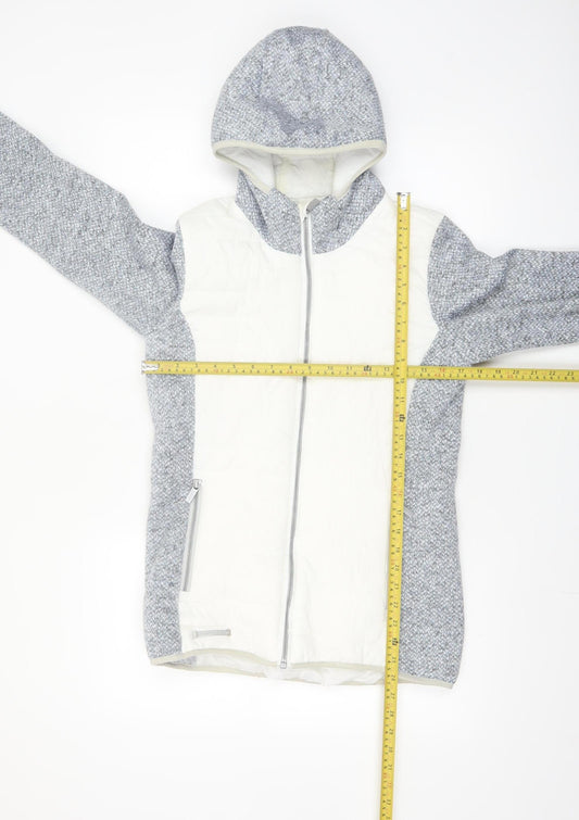 McKINLEY Womens Grey Hooded Puffer Jacket Size 12 Lined Full Zip