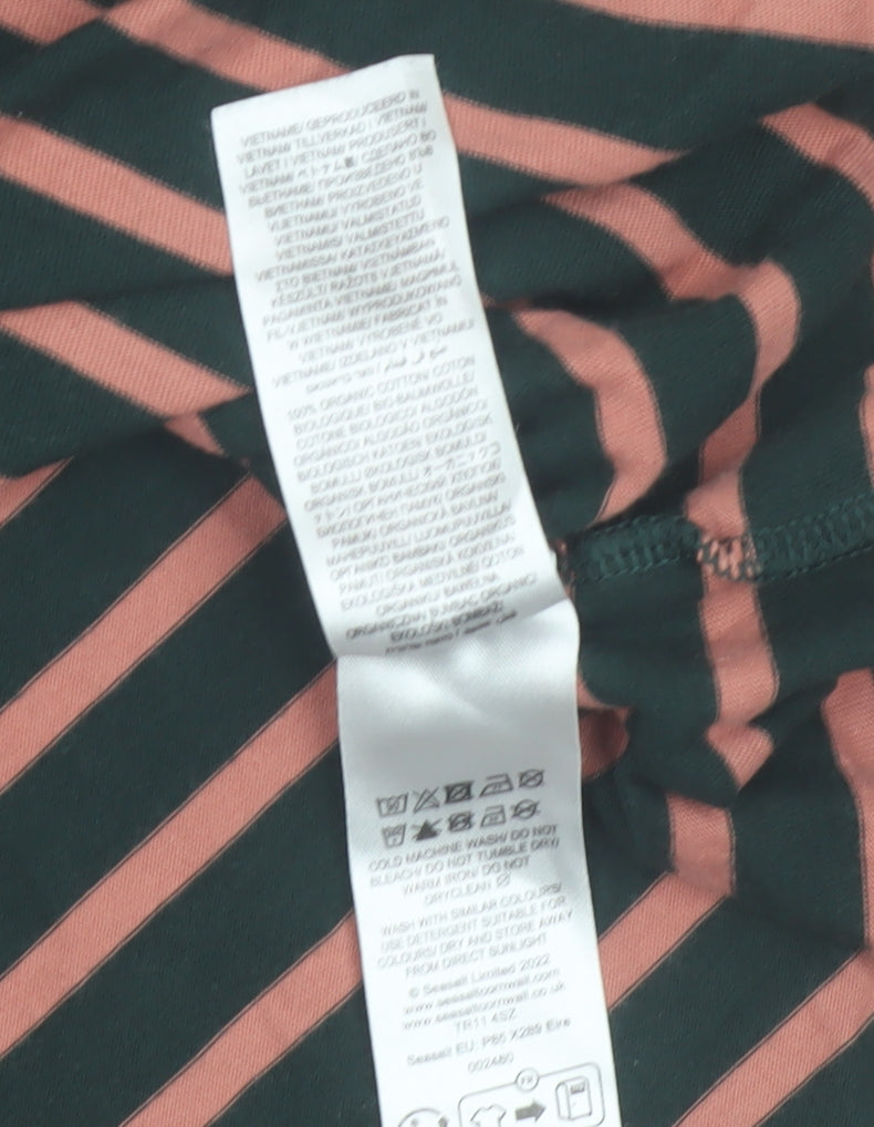 Seasalt Women’s Multicoloured Striped Sailor Shirt UK 12 Cotton