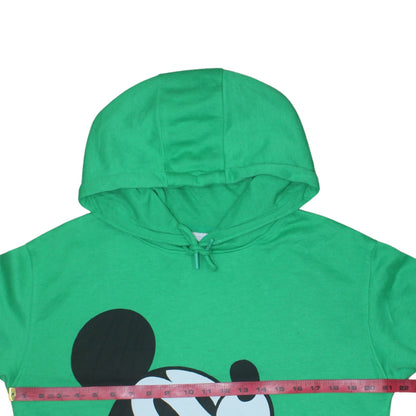 Disney Primark Womens Green Mickey Mouse Pullover Hoodie Size S