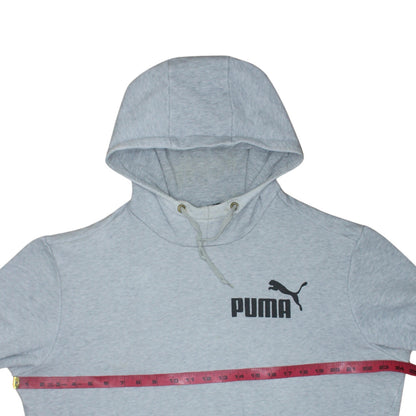 Puma Men's Grey Pullover Hoodie Size L Fleece Sportswear