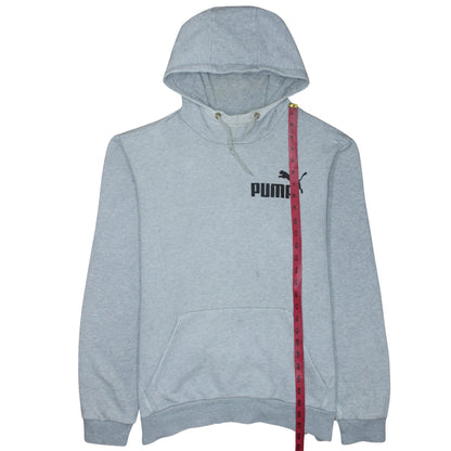Puma Men's Grey Pullover Hoodie Size L Fleece Sportswear