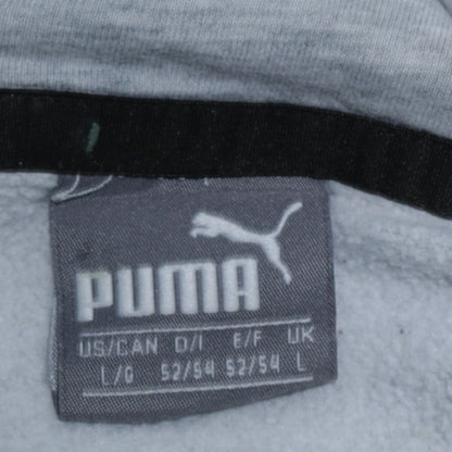 Puma Men's Grey Pullover Hoodie Size L Fleece Sportswear