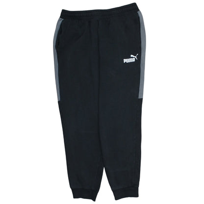 Puma Men's Black Jogger Trousers L Elastic Waist Fleece