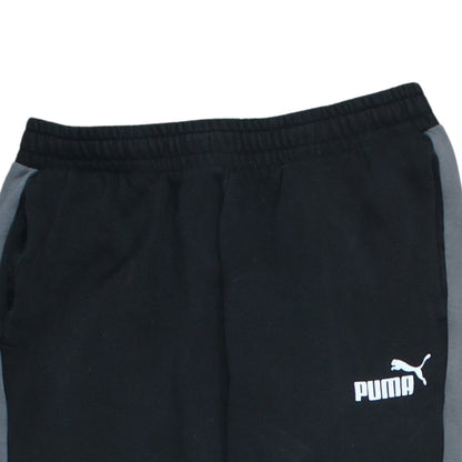 Puma Men's Black Jogger Trousers L Elastic Waist Fleece