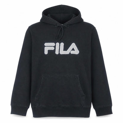 Fila Men's Black Pullover Logo Hoodie Size M