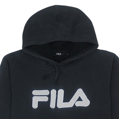 FILA Men's Black Pullover Logo Hoodie Size M