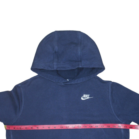 Nike Boys Blue Pullover Hoodie Sweatshirt L 147–158cm Fleece Logo