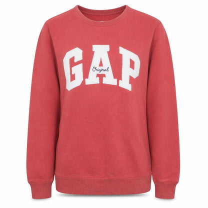 Gap Womens Pink Logo Crew Neck Pullover Sweatshirt M
