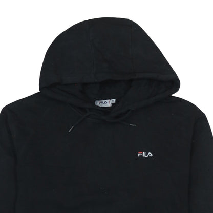 Fila Men's Black Pullover Hoodie Medium Logo Hooded Sweatshirt