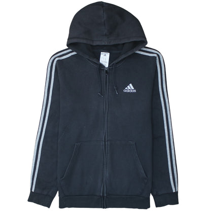 Adidas Men's Black Full Zip Hoodie Size M Sportswear Fleece