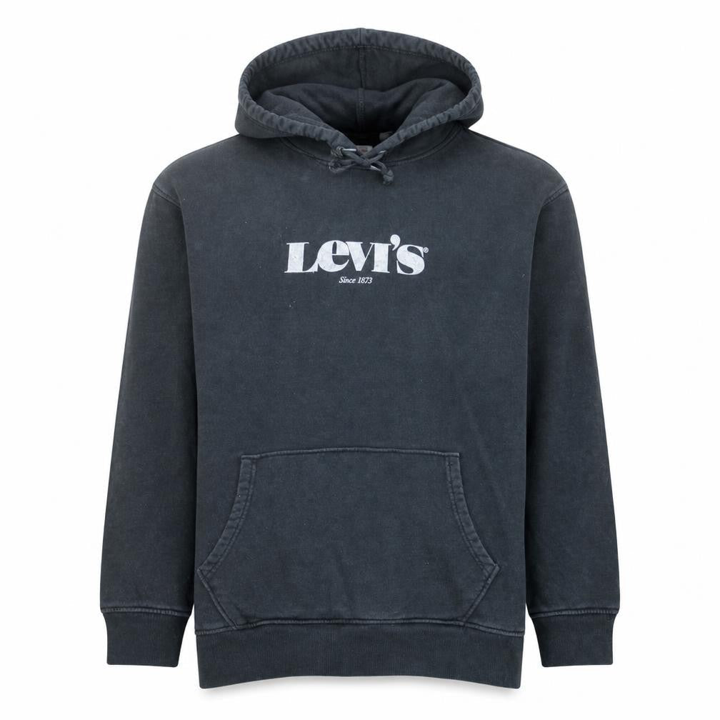 Levi's Men's Black Relaxed Pullover Hoodie M Classic Logo