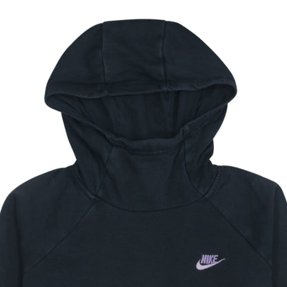 Nike Women's Black Medium Pullover Hoodie – Lightweight Cotton Blend