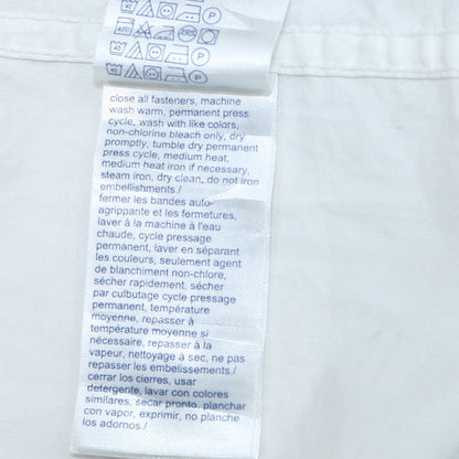 Tommy Jeans Men's White Short Sleeve Button-Up Cotton Shirt Size S