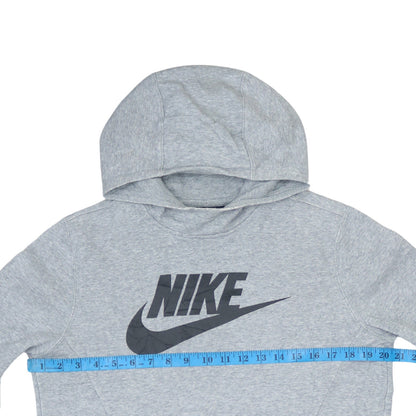 Nike Boys Grey XL Pullover Fleece Hoodie with Logo Graphic Print