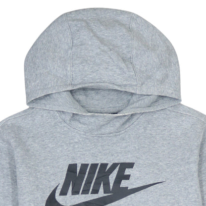 Nike Boys Grey XL Pullover Fleece Hoodie with Logo Graphic Print