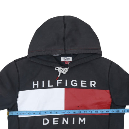 Tommy Hilfiger Denim Men’s Black Pullover Hoodie L Fleece Graphic