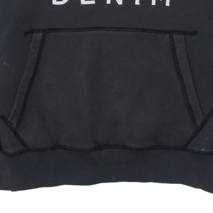 Tommy Hilfiger Denim Men’s Black Pullover Hoodie L Fleece Graphic