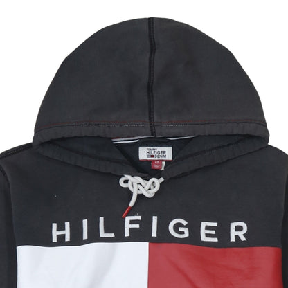 Tommy Hilfiger Denim Men’s Black Pullover Hoodie L Fleece Graphic