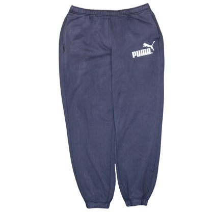 Puma Men's Blue Fleece Sweatpants L Regular Fit Casual Trousers