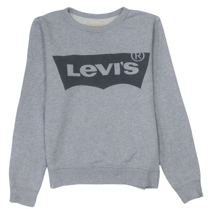 Levi's Boys Grey Logo Crew Neck Sweatshirt Size 14 Cotton Casual