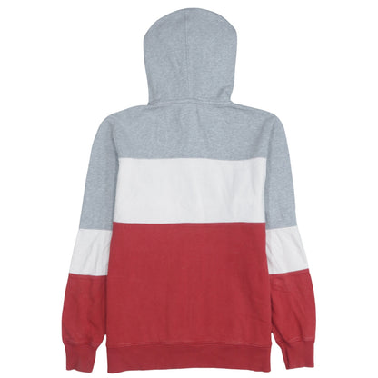 Pepe Jeans Boys Grey Red Colourblock Hoodie Sweatshirt Size 18 Years
