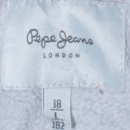 Pepe Jeans Boys Grey Red Colourblock Hoodie Sweatshirt Size 18 Years