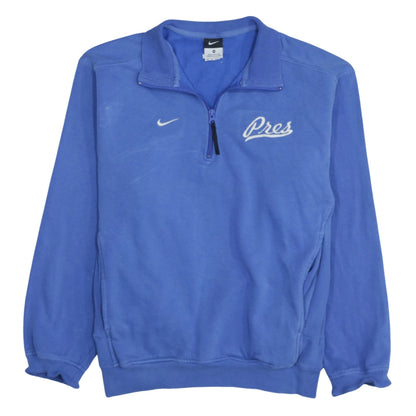 Nike Men's Blue XS 1/2 Zip Sweatshirt Fleece Embroidered Logo