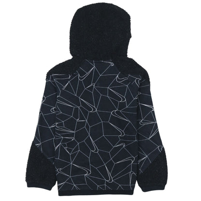Nike Boys Black Full Zip Hoodie Sweatshirt 128-137cm S Graphic Fleece