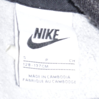 Nike Boys Black Full Zip Hoodie Sweatshirt 128-137cm S Graphic Fleece