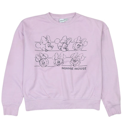 Primark Disney Women Pink Minnie Mouse Cotton Sweatshirt Size 10/12