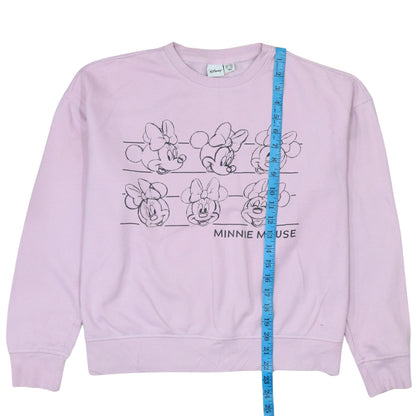 Primark Disney Women Pink Minnie Mouse Cotton Sweatshirt Size 10/12