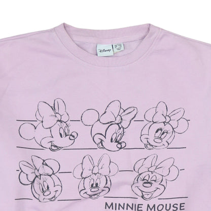 Primark Disney Women Pink Minnie Mouse Cotton Sweatshirt Size 10/12